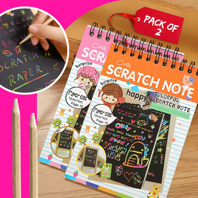 OYTRA Scratch Pocket-size Diary Single Rule 10 Pages(Multicolor, Pack of 2)