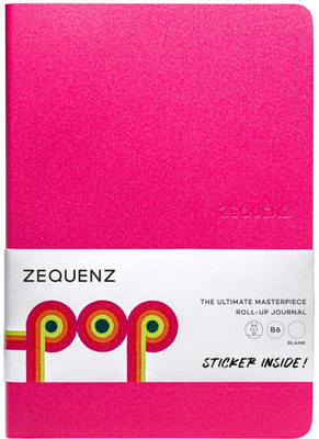 Zequenz POP Bubble Gum B6 Size Ruled 120 Pages 80gsm Light Weight 360 Degree Openable B6 Notebook Ruled 120 Pages(Pink)