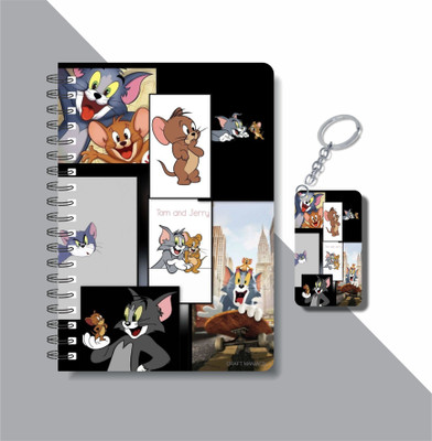 craft maniacs TOM & JERRY A5 Notebook RULED 160 Pages(Multicolor)