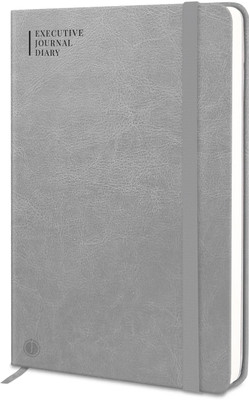Jhingalala Leather Notebook Diary with Elastic Lock I Executive Notebook Journal Diary A5 Diary Ruled 192 Pages(Grey)