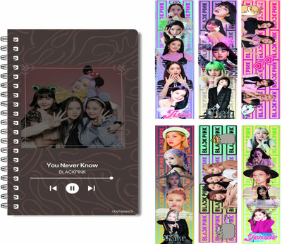 craft maniacs 2023 BLACKPINK DIARY & FREEBIE BOOKMARK A5 Diary RULED 160 Pages(BLACKPINK SPECIAL)