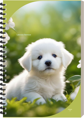 ESCAPER Labrador Retriever Dog Diary, Spiral Ruled Notebook, Writing Journal A5 Diary Ruled 160 Pages(Labrador Retriever)