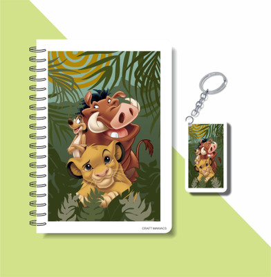 craft maniacs LION KING 2023 NOTEBOOK COLLECTION A5 Notebook RULED 160 Pages(Yellow)