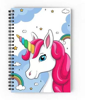 Rockjon Unicorn A5 Diary Ruled 160 Pages(White)