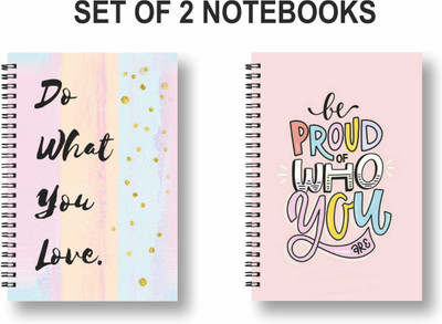 ROT RIX combo of 2 Notebooks A5 Diary Ruled 144 Pages(Multicolor, Pack of 2)