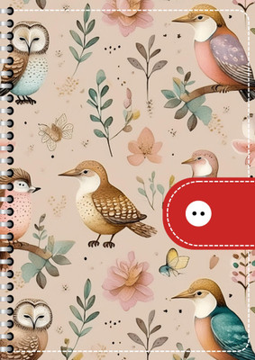 Scribble Handcrafted nature bird Spiro Hard Bound Gift Doodle Diary A5 Diary Unruled 60 Pages(Multicolor, Yellow, Black, White, Red, Green)