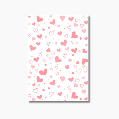 BlogPro A Premium Soft Bound Notebook Diary For Girls And Women , Doodle Heart Printed A5 Notebook Unruled 180 Pages(Multicolor2)