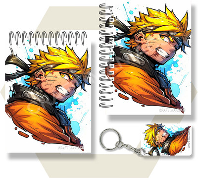 craft maniacs 2025 ANIME NOTEBOOKS A6 Notebook UNRULED 100 Pages(Black)