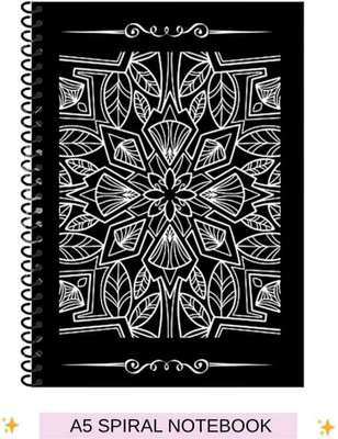 SMART FLOOR Cute diary A5 Diary Unruled 70 Pages(Black)