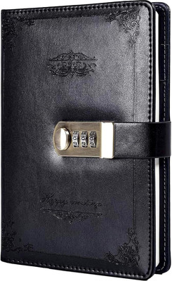 DIKLVELP GOOD A5 Diary plain 200 Pages(Jet Black)