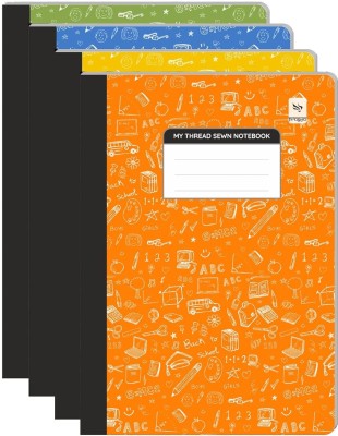 Pragya Pro Series | Thread Sewn Long Notebook | A4 Note Book Single Ruled 228 Pages(Multicolor, Pack of 12)