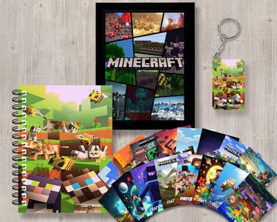 craft maniacs MINECRAFT GIFTING COMBO A5 Diary RULED 120 Pages(Black)
