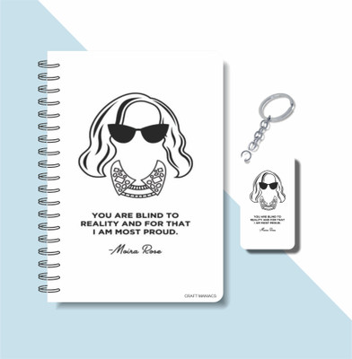 craft maniacs SCHITT'S CREEK COLLECTION A5 Notebook RULED 160 Pages(Multicolor)