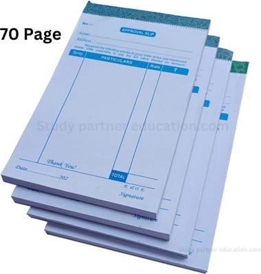 RTC Estimate slip Approval Slip 70 pages each estimate pad Regular Bill Book Unruled 70 Pages(White, Pack of 3)