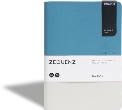 Zequenz A5 Size | Ruled | 400 Pages | 70 Gsm | Lay Flat | 360 Degree Openable | Basic + A5 Journal Ruled 400 Pages(White, Blue)