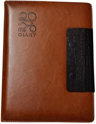 Good Luckfile Executive A5 Diary Unruled 365 Pages(Brown)