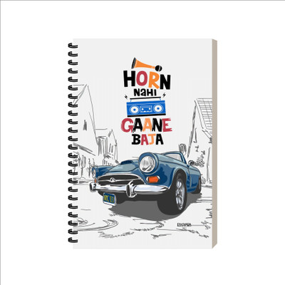 ESCAPER Dialogue Diary A5 Diary Ruled 160 Pages(Horn Nahi Gaane Baja)