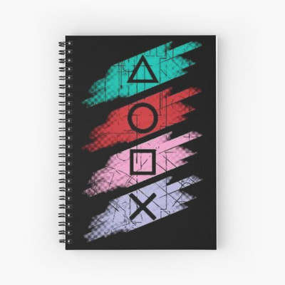 TheHackStore PlayStation Logo Printed A5 Notebook Ruled 200 Pages(Multicolor)