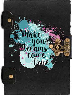DI-KRAFT Handcrafted Leather Cardboard Antique Binding Diary A5 Diary Unruled 200 Pages(BLACK 10)