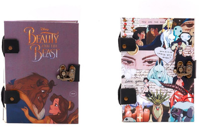 Rajshrey handicrafts Journal Diary A5 Diary Unruled 200 Pages(Multicolor, Pack of 2)