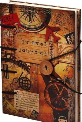 ARSHAD HANDICRAFT Classic Printed Travel Journal A5 Diary Plain 200 Pages(Multicolor)