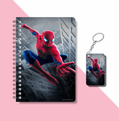 craft maniacs SPIDERMAN 2023 COLLECTION A5 Notebook RULED 160 Pages(Multicolor)