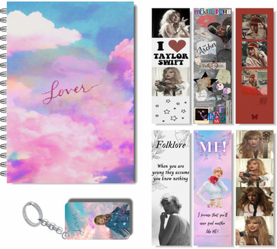 craft maniacs 2023 TAYLOR DIARY + TWO FREEBIE COLLECTION A5 Notebook RULED 160 Pages(Multicolor)