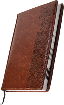 Dacto2pick HANDMADE PU DAIRY Regular Diary RULED 365 Pages(Brown)