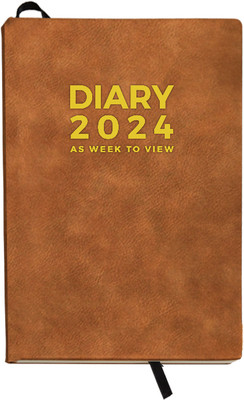 DI-KRAFT 2024 New Year Diary A5 Diary Ruled 365 Pages(Brown)