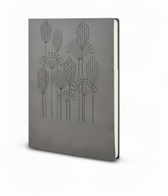 Pia Creations floral pattern design. A5 Journal Single Line Ruled 192 Pages(Grey)