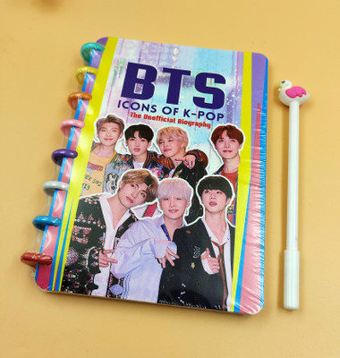 Paper Bear BTS A4 Diary ruled 80 Pages(Blue)