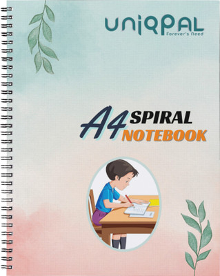 UNIQPAL SET OF 1 A4 Notebook RULED 200 Pages(Multicolor)