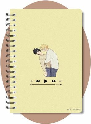 craft maniacs BANANA FISH COLLECTION A5 Notebook RULED 160 Pages(Multicolor)