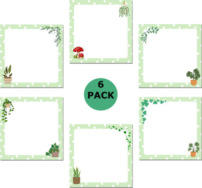 Tanvi To Do List, Reminder, Important Notes Pocket-size Memo Pad Unruled 480 Pages(Green, Pack of 6)