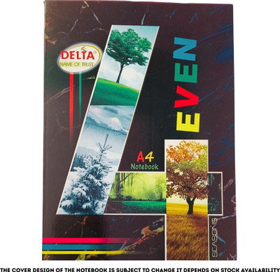 GS store Delta A4 Notebook Rulled 132 Pages(Multicolor, Pack of 10)