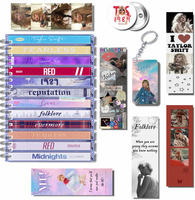 craft maniacs 2023 TAYLOR 3 FREEBIE COLLECTION A5 Diary RULED 160 Pages(TAYLOR SWIFT 3 FREEBIE COLLECTION, Pack of 3)