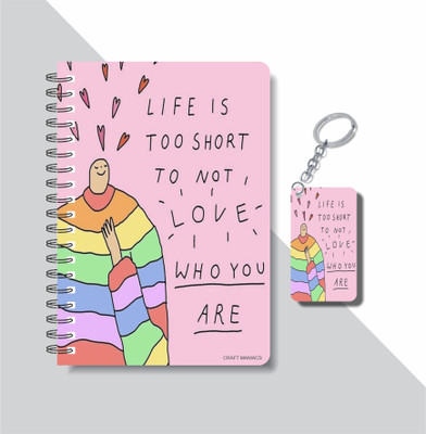 craft maniacs PRIDE A5 Diary RULED 160 Pages(Pink)