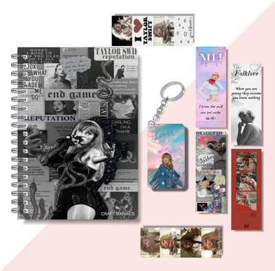 craft maniacs 2023 TAYLOR DIARY + TWO FREEBIE COLLECTION A5 Notebook RULED 160 Pages(Multicolor, Pack of 3)
