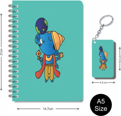 craft maniacs 2023 GOD COLLECTION A5 Notebook RULED 120 Pages(Blue)