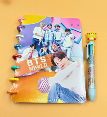 Paper Bear BTS A4 Diary ruled 160 Pages(Pink)