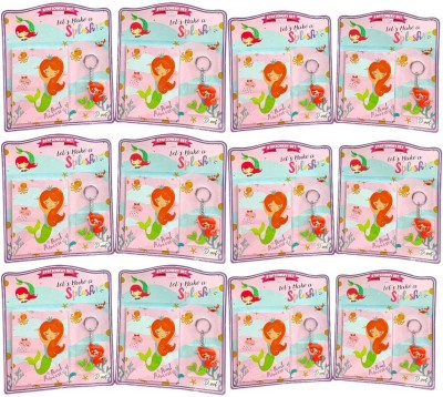 AMANVANI AMANAVNI Mermaid Theme Princess Party Return Gift Set Diary with Keychain Regular Diary ruled 80 Pages(Multicolor, Birthday Return Gifts, Pack of 12)