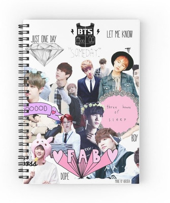 craft maniacs BTS 2023 DIARY A5 Notebook RULED 120 Pages(Multicolor)