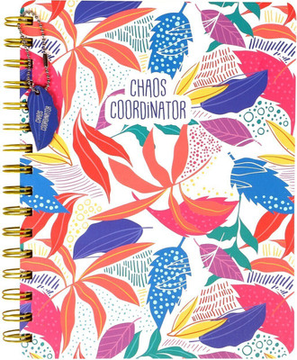 Doodle Chaos Coordinator Wiro Bound Notebook with Bookmark Dangler & Two Sticker Sheets B5 Diary Ruled 160 Pages(Chaos Coordinator)