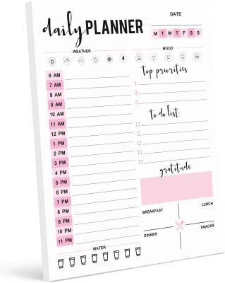 Inkdotpot Daily Planner A5 Planner Unruled 50 Pages(Pink)