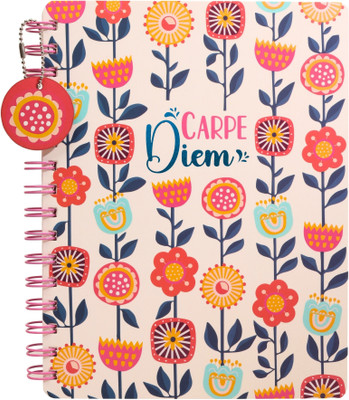 Doodle Hardcover Wiro/Sprial B5 Notebook | Ruled 80gsm, 160 Pages(Carpe Diem)