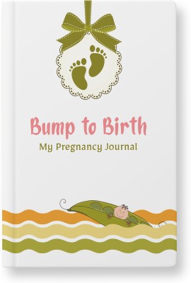 CLICKEDIN Bump To Birth Pregnancy Journal For Pregnant Women 1 Diary,1 bookmark,60 Sticker A4 Diary Ruled 136 Pages(Multicolor)