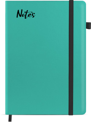 Abstract Collection A5 Regular, Designer, Executive Dated Notebook with Pen Holder A5 Note Book Single Rule Golden 200 Pages(Turkish Blue)