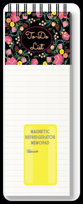 Nourish Magnetic Memo Pad_DRY Regular Memo Pad RULED 50 Pages(BLACK FLORAL)
