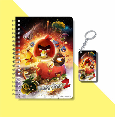 craft maniacs ANGRY BIRDS 2023 COLLECTION A5 Notebook RULED 160 Pages(Multicolor)