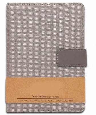 SMKT Executive Hand-Woven Khadi A5 Note Book Ruled 188 Pages(Grey)